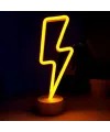 Neon Işıklı Şimşek Lamba USB ve Pilli