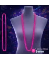 Neon Pembe Boncuk Kolye 80 cm – Retro 80’ler 90’lar Parti Aksesuarı