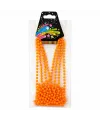 Neon Turuncu Boncuk Kolye 80 cm – Retro 80’ler 90’lar Parti Aksesuarı