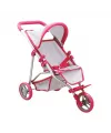NessiWorld 3 Tekerlekli Pembe Gri Puset