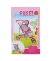 NessiWorld 3 Tekerlekli Pembe Gri Puset