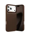 Newface Apple İphone 18 Pro Max Auto Focus Karbon Kapak - Kahverengi