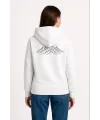 Nihilist Penguen Özel Tasarım Oversize Kapüşonlu Sweatshirt - Beyaz