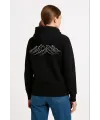 Nihilist Penguen Özel Tasarım Oversize Kapüşonlu Sweatshirt - Siyah