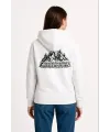 Nihilist Penguen Temalı Oversize Kapüşonlu Sweatshirt - Beyaz
