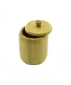No-10 Ahşap - Bambu Şekerlik Kapaklı Çap: 9cm Derinlik: 10.5cm