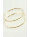 Noktalı Metal Halka Küpe 8 cm