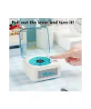 Nostalji Mini Plak Görünümlü Radyolu Bluetooth Hoparlör 3d Ses Dalgası Retro Müzik Plak Beyaz