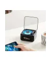 Nostalji Mini Plak Görünümlü Radyolu Bluetooth Hoparlör 3d Ses Dalgası Retro Müzik Plak Siyah