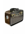 Nostalji Radyo Bluetooth Hoparlör Usb-sd Kart Giriş Led Fener Işıklı Bataryalı Pilli