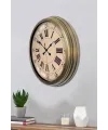 Nostalji Stil 40 Cm Metal Eskitme Duvar Saati