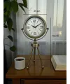 Nostalji Tripod Eskitme Üç Ayaklı Metal Masa Saati