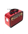 Nostaljik Görünümlü Ahşap Radyo Tf Sd Usb Girişli Led Fener Işıklı