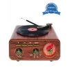 Nostaljik Tasarım Plak Çalar Görünümlü Radyolu Bluetooth Hoparlör Retro Müzik Plak