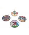 Obsidian Taşı Yuvarlak Tütsülük