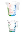 Ölçü Kabı Dereceli Renkli 1000 Ml + 500 Ml Set