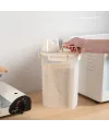 Ölçü Kabı Kapaklı Bakliyat Saklama Kabı - Kulplu Tasarım - 1800 ml