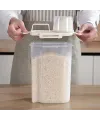 Ölçü Kabı Kapaklı Bakliyat Saklama Kabı - Kulplu Tasarım - 1800 ml