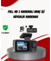 Ön Arka Ve İç Kamera Dashcam 360° Kapsamlı Full Hd Araç Güvenlik Sistemi