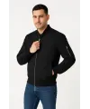 Ön Bomber Ceket - Siyah