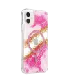 Onegif Apple İphone 11 Lotus Simli Magsafe Kapak - Pembe