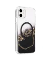 Onegif Apple İphone 11 Lotus Simli Magsafe Kapak - Siyah