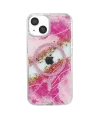 Onegif Apple İphone 14 Lotus Simli Magsafe Kapak - Pembe