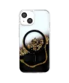 Onegif Apple İphone 14 Lotus Simli Magsafe Kapak - Siyah