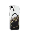 Onegif Apple İphone 15 Lotus Simli Magsafe Kapak - Siyah