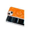 Onegif Apple İphone 15 Mila Dalgalı Magsafe Kapak - Turuncu
