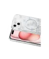 Onegif Apple İphone 15 Misk Simli Magsafe Kapak - Desen 3