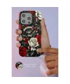 Onegif Apple İphone 15 Pro Max Flower Series Magsafe Kapak - Pembe
