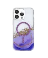 Onegif Apple İphone 15 Pro Max Lotus Simli Magsafe Kapak - Mor