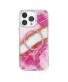 Onegif Apple İphone 15 Pro Max Lotus Simli Magsafe Kapak - Pembe