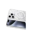 Onegif Apple İphone 15 Pro Max Misk Simli Magsafe Kapak - Desen 1