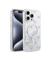 Onegif Apple İphone 15 Pro Max Misk Simli Magsafe Kapak - Desen 3