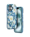 Onegif Apple İphone 16 Flower Series Magsafe Kapak - Mavi