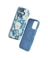 Onegif Apple İphone 16 Flower Series Magsafe Kapak - Mavi
