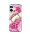 Onegif Apple İphone 16 Lotus Simli Magsafe Kapak - Pembe