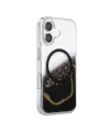 Onegif Apple İphone 16 Lotus Simli Magsafe Kapak - Siyah