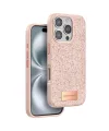 Onegif Apple İphone 16 Pro Bright Simli Kapak - Pembe