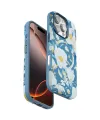 Onegif Apple İphone 16 Pro Max Flower Series Magsafe Kapak - Mavi