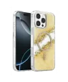 Onegif Apple İphone 16 Pro Max Lotus Simli Magsafe Kapak - Gümüş