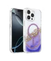 Onegif Apple İphone 16 Pro Max Lotus Simli Magsafe Kapak - Mor