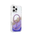 Onegif Apple İphone 16 Pro Max Lotus Simli Magsafe Kapak - Mor