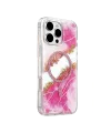 Onegif Apple İphone 16 Pro Max Lotus Simli Magsafe Kapak - Pembe