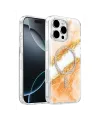 Onegif Apple İphone 16 Pro Max Lotus Simli Magsafe Kapak - Turuncu