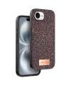 Onegif Apple iPhone 16E Bright Simli Kapak - Derin Mor
