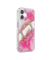 Onegif Apple iPhone 17 Lotus Simli Magsafe Kapak - Pembe