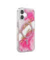 Onegif Apple İphone 17 Lotus Simli Magsafe Kapak - Pembe